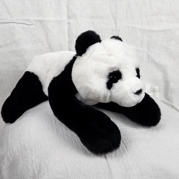 FAO Schwarz Panda Plush Stuffed Animal 2020 Soft Black White Bear Toy 14" - Picture 3 of 7